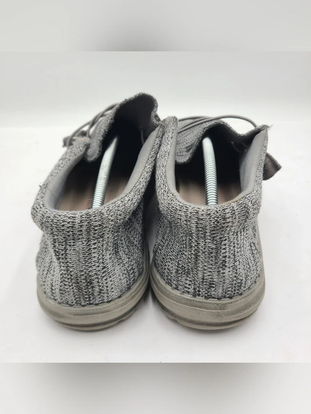 B41 Hey Dude Wally B Sox Casual Loafer Shoes Mens 13 Comfort Slip On Mesh Gray
